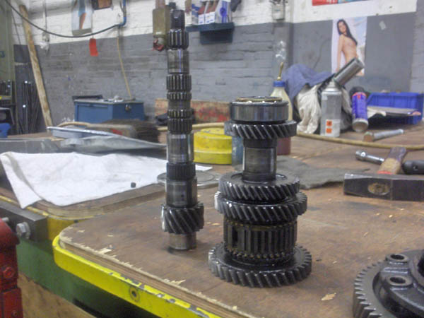 Axles with stack of gears